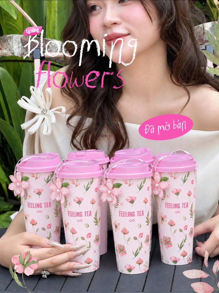Ly hồng Hoa Feeling Tea